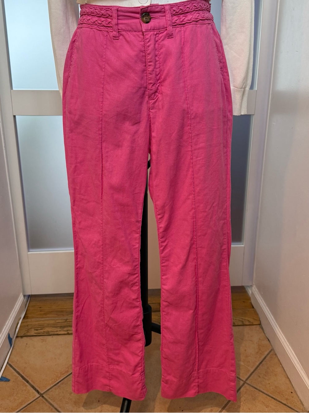 Habitual Wide Leg Pants in Bright Pink, size 0/25
